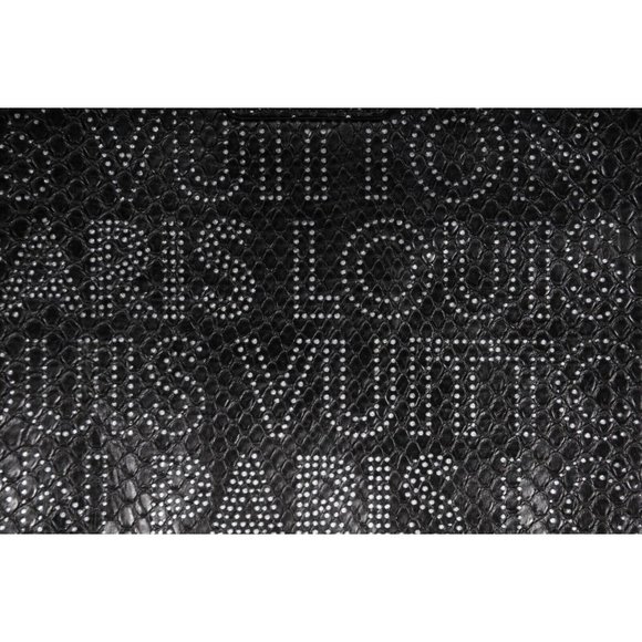 Louis Vuitton Python Perfore Lutece Shoulder Bag Black Silver Logo AW 2008 Y2k - Picture 8 of 16